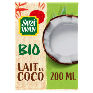 Suzi Wan Lait de Coco Bio 200ml.