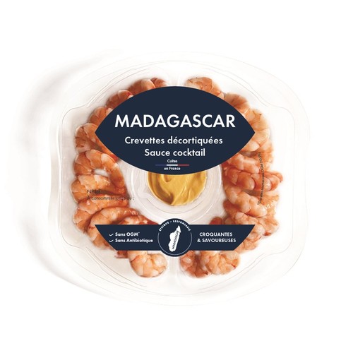 Madagascar Crevettes décortiquées sauce Cocktail 150g