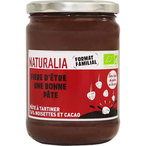 Naturalia Pâte à Tartiner 16% Noisettes & Cacao 600g