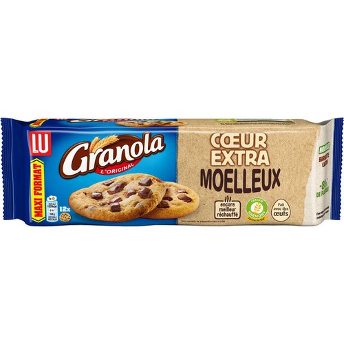 Granola Cookies Cœur Extra Moelleux aux pépites de Chocolat 312g