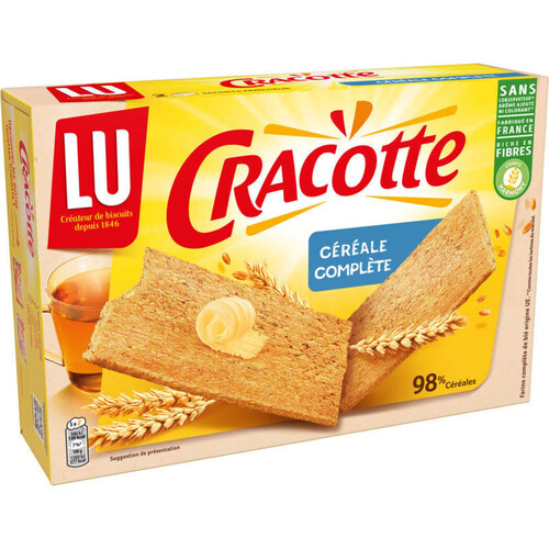 Lu Cracottes Biscottes Céréales Complètes 250g