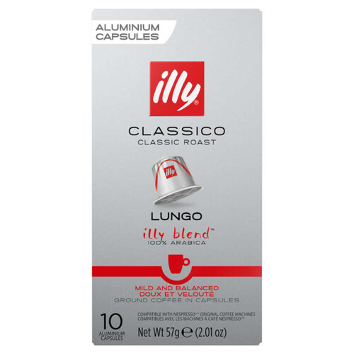Illy Café Espresso Lungo 100% Arabica x10 capsules 57g