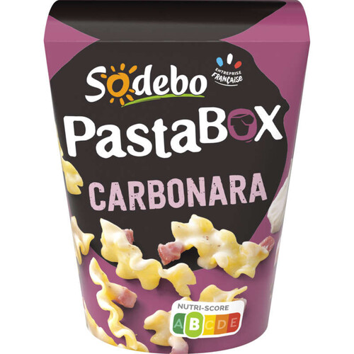 Sodebo Pasta Box Fusilli à la carbonara 330g