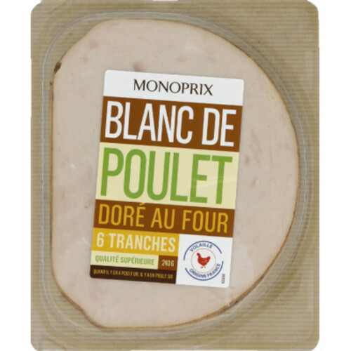 Monoprix Blanc de Poulet 6 tranches 240g