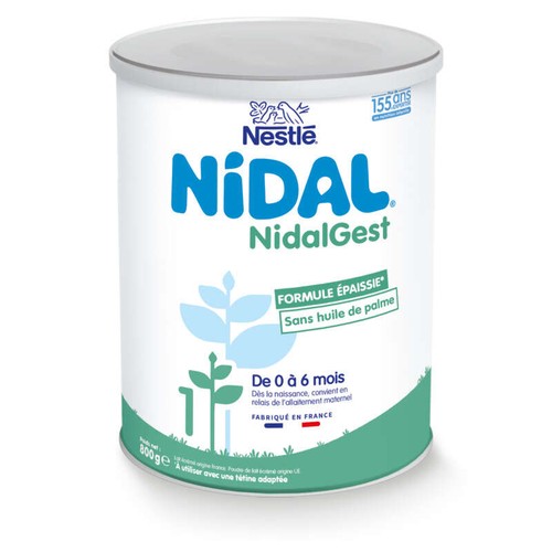 Nestlé Nidal Gest 1er âge Lait Infantile formule épaissie - 800g