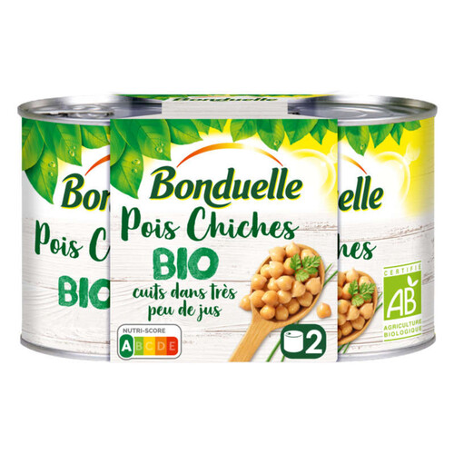 Bonduelle Pois Chiches Cuits Bio Lot 2x130g