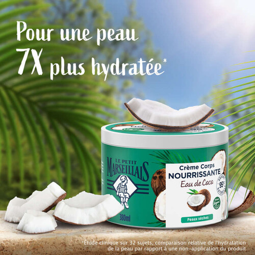 Le Petit Marseillais Crème Corps Nourrissante Eau de Coco 380ml