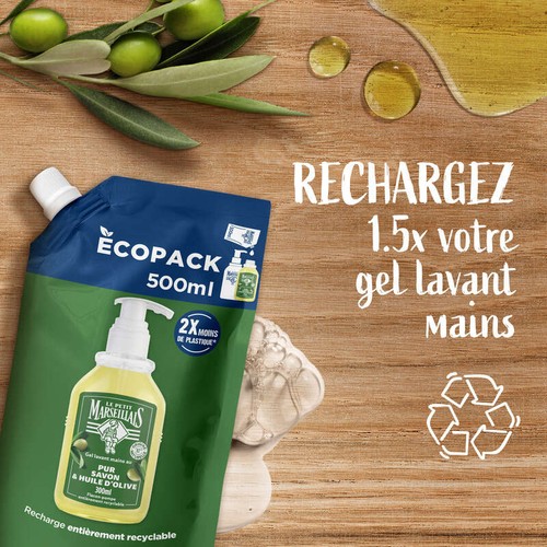 Le Petit Marseillais Gel lavant mains Pur savon & olive 500ml