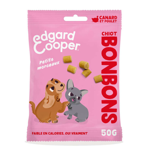 Edgar Cooper Bonbons Canard & Poulet Chiot 50g