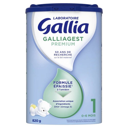 Galliagest lait premium 1 de 0-6 mois 820g
