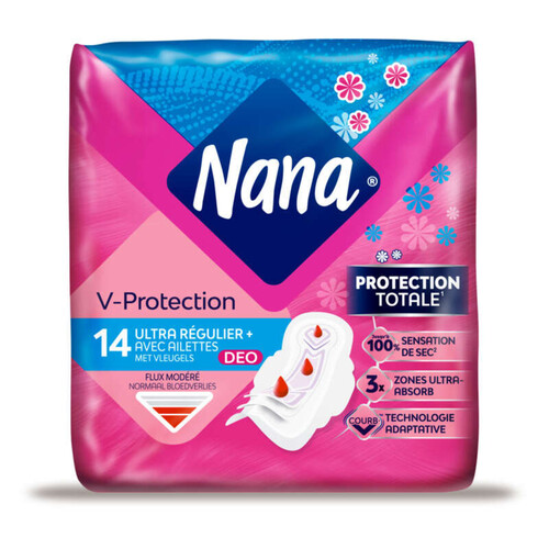 Nana Serviettes Hygiéniques Ultra Normal Déo Fresh x14