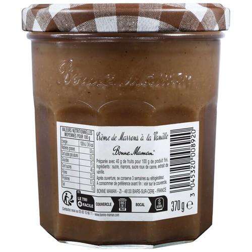 Bonne Maman Confiture de châtaignes à la vanille 370g