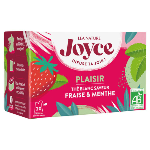 Joyce The blanc fraise & Menthe bio 30g