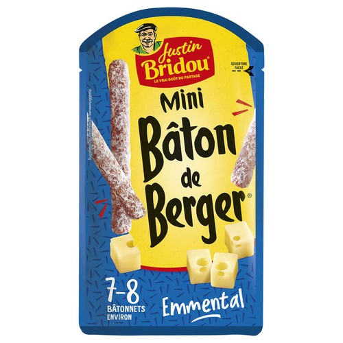 Justin Bridou Mini Bâtons de Berger Emmental 80g