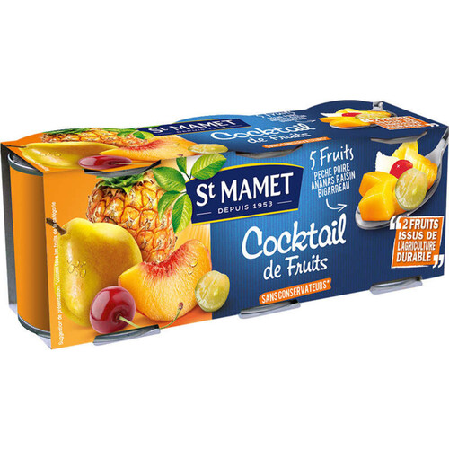 St Mamet Cocktail de fruits avec Jus Naturel  636g