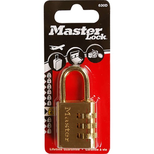 Master Lock Cadenas à Combinaison en Laiton 30mm