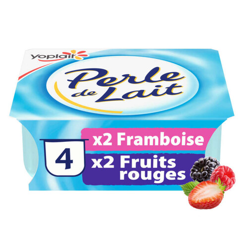 Perle de lait fruits rouges yaourt brassé pots 4x125g