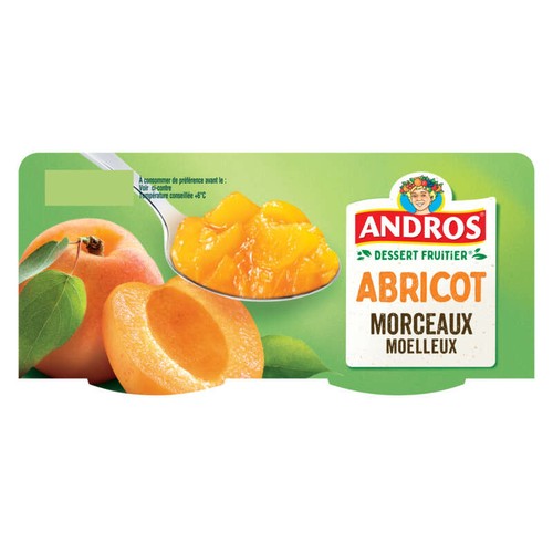 Andros aux morceaux moelleux d'abricot 4x100g