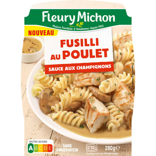 Fleury Michon Fusilli au Poulet Sauce champignon 280g