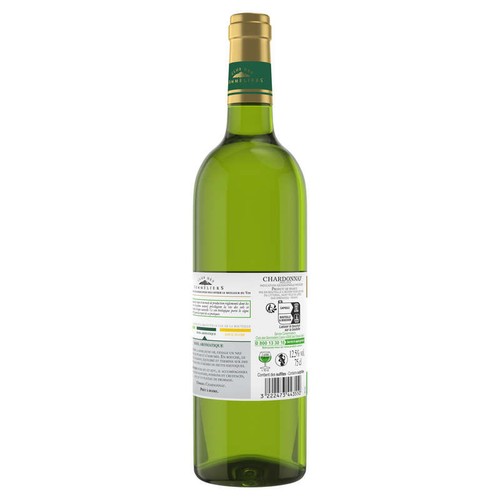 Club des sommeliers chardonnay vin bio 75cl