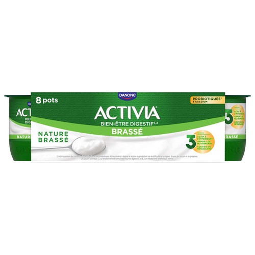 Activia Yaourt Nature Brassé Bifidus 8x125g