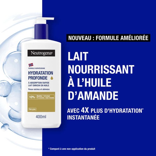 Neutrogena Hydratation Profonde Lait Corps Enrichi en Huile 400ml