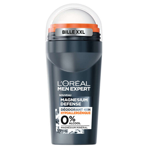 L'Oréal Paris Men Expert Déodorant Homme Bille 48h Hypoallergénique 0% 50ml