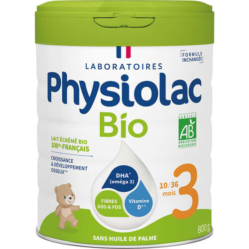 [Par Naturalia]  Physiolac Lait 3Ème Âge Bio 800g