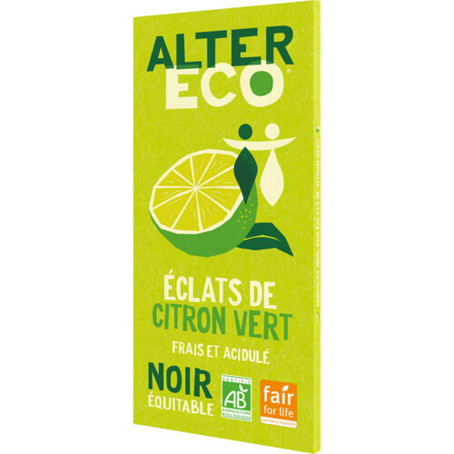 Alter Eco Chocolat Noir Du Pérou Aux Zestes De Citron, Bio 100G