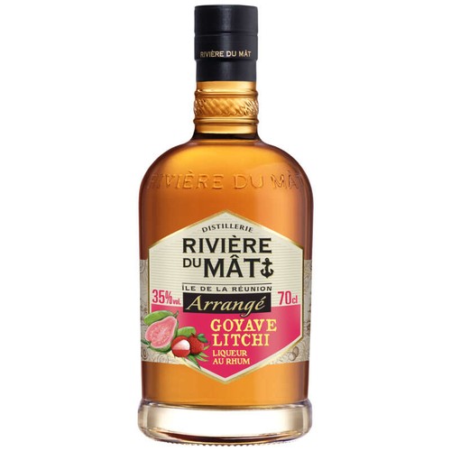 Rivière du Mât Rhum Arrangé Goyave Litchi 35° 70cl