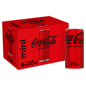 Coca-Cola Sans sucres slim mini frigo Le pack 6x20cl