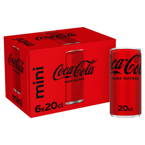 Coca-cola sans sucres slim mini frigo pack 6x20cl