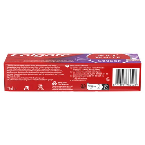 Colgate Dentifrice Purple Reveal 75ml