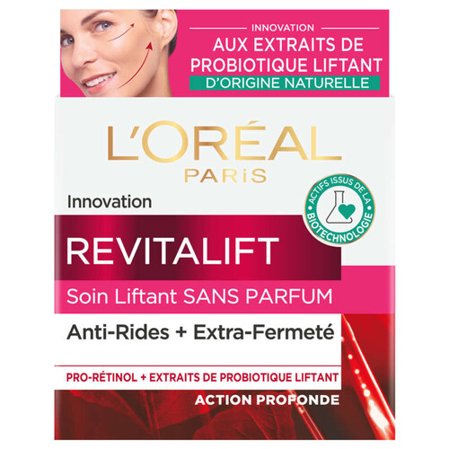 L'Oréal Paris Revitalift Crème Visage Anti-Rides Liftant Sans parfum 50ml