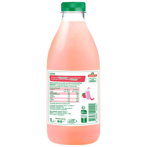 Andros Boisson aux Litchi et une Touche de Fruit du Dragon 1L