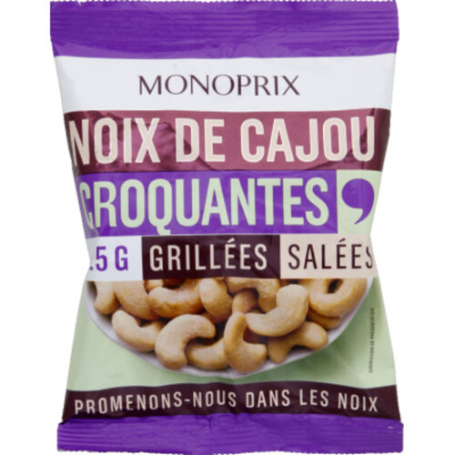 Monoprix Noix de Cajou Grillées et Salées 125g