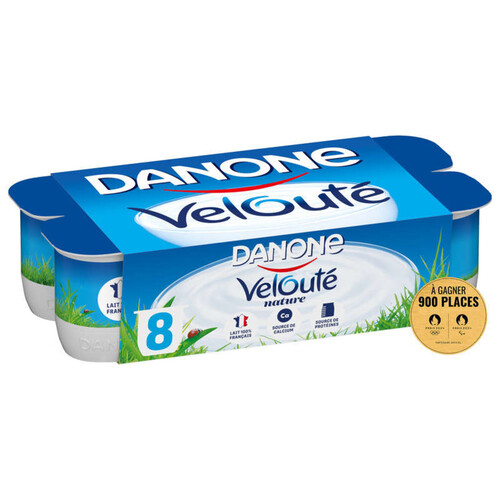 Danone Velouté yaourt brassé nature 8x125g