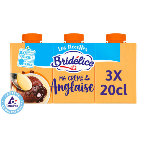 Bridélice Crème anglaise UHT Briques 3x20cl