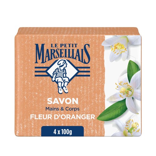 Le Petit Marseillais Savon Extra Doux Fleur D'oranger 4x100g