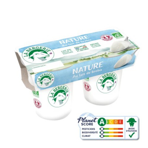 [Par Naturalia] La Bergerie Yaourt Brebis Nature 125Gx2 Bio