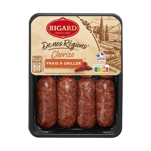 Bigard Chorizo frais à Griller 8x50g
