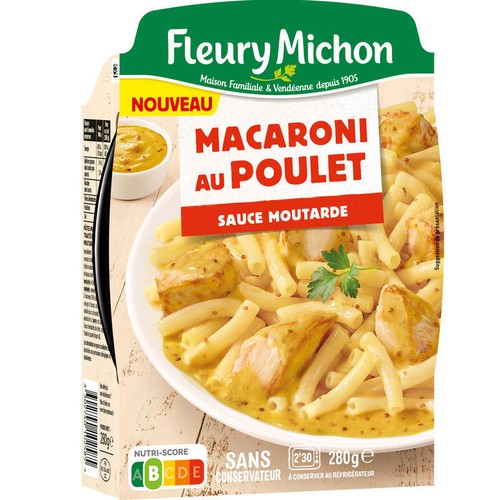Fleury Michon Macaroni au poulet sauce moutarde 280g