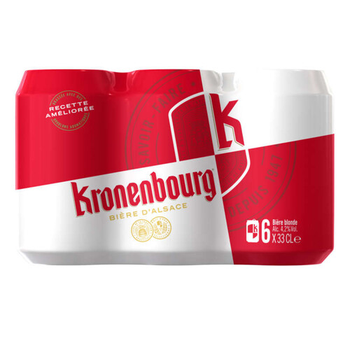Kronenbourg Bière Blonde d'Alsace 6 x 33 cl