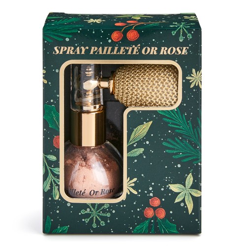 Monoprix Make Up Spray paillettes Or rose