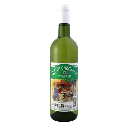 Le P'Tit Caboulot Vin de Table, Blanc Sec 75cl