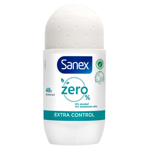 Sanex Déodorant Bille sans sels d'aluminium Zéro 0% 48h 50ml