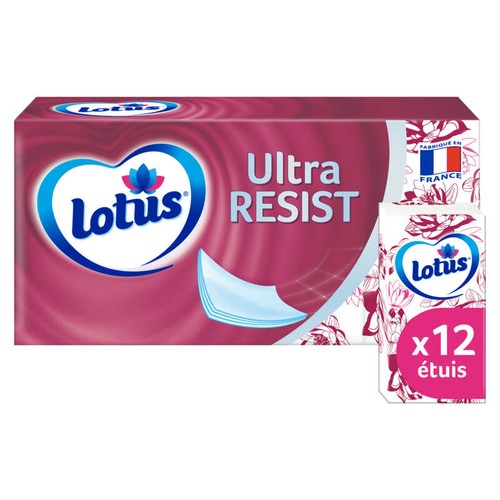 Lotus Mouchoirs Ultra résistant Etuis x12