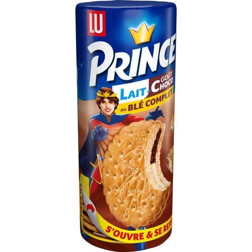 Lu Prince Biscuits fourrés au Chocolat Lait Blé Complet 300g