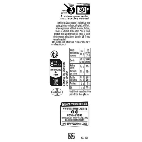 Fleury Michon Émincés De Poulet Rôti 2x75g