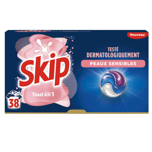 Skip Lessive Capsules 3-En-1 Sensitive x38